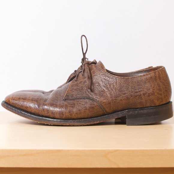 VTG Florsheim Imperial McHale 8.5 D Kudu Plain Toe Derby 79167 Very Good - Picture 2 of 8